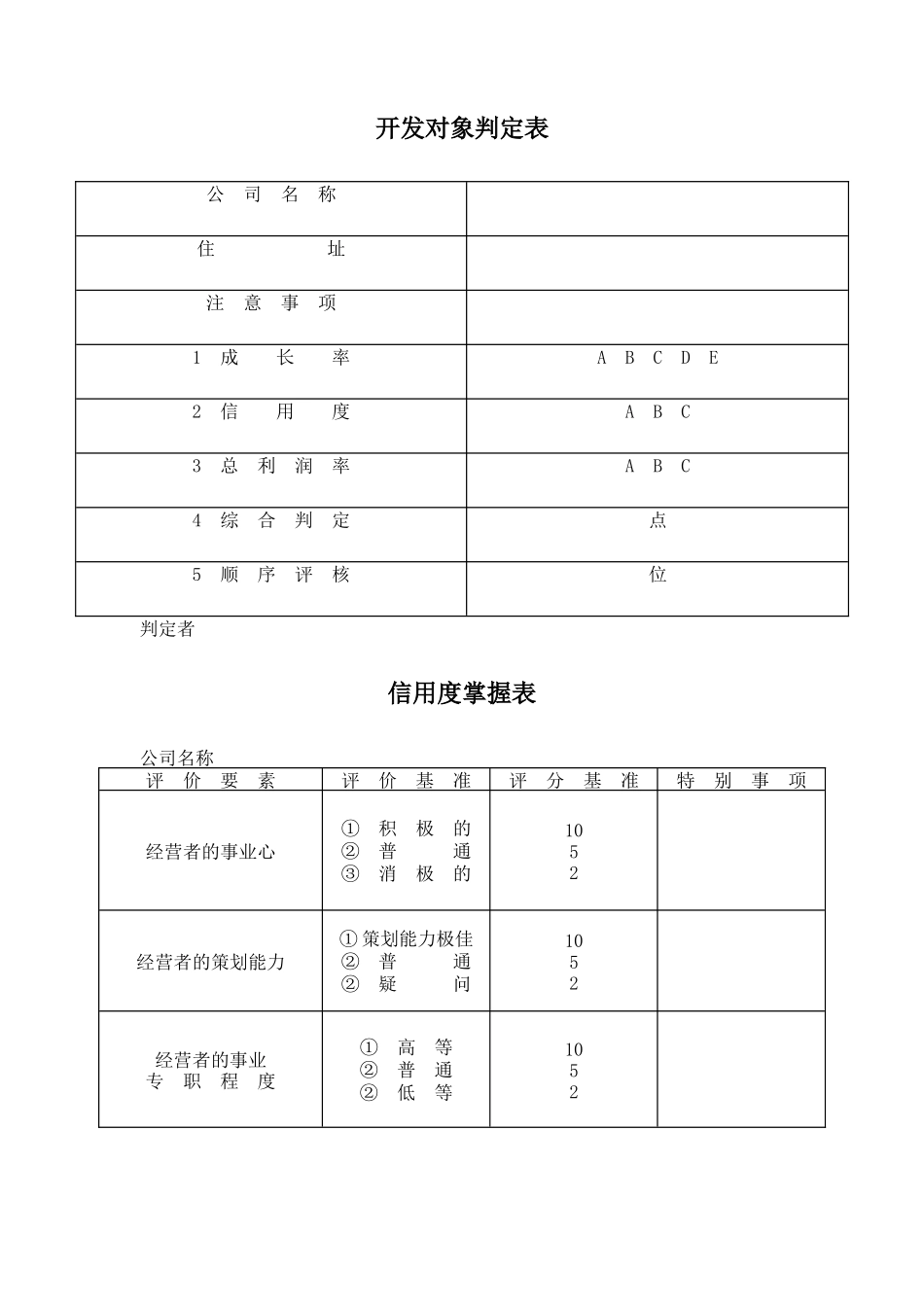 市场开发类表格汇集_第3页