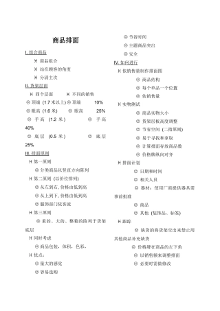 商品排面知识教程
