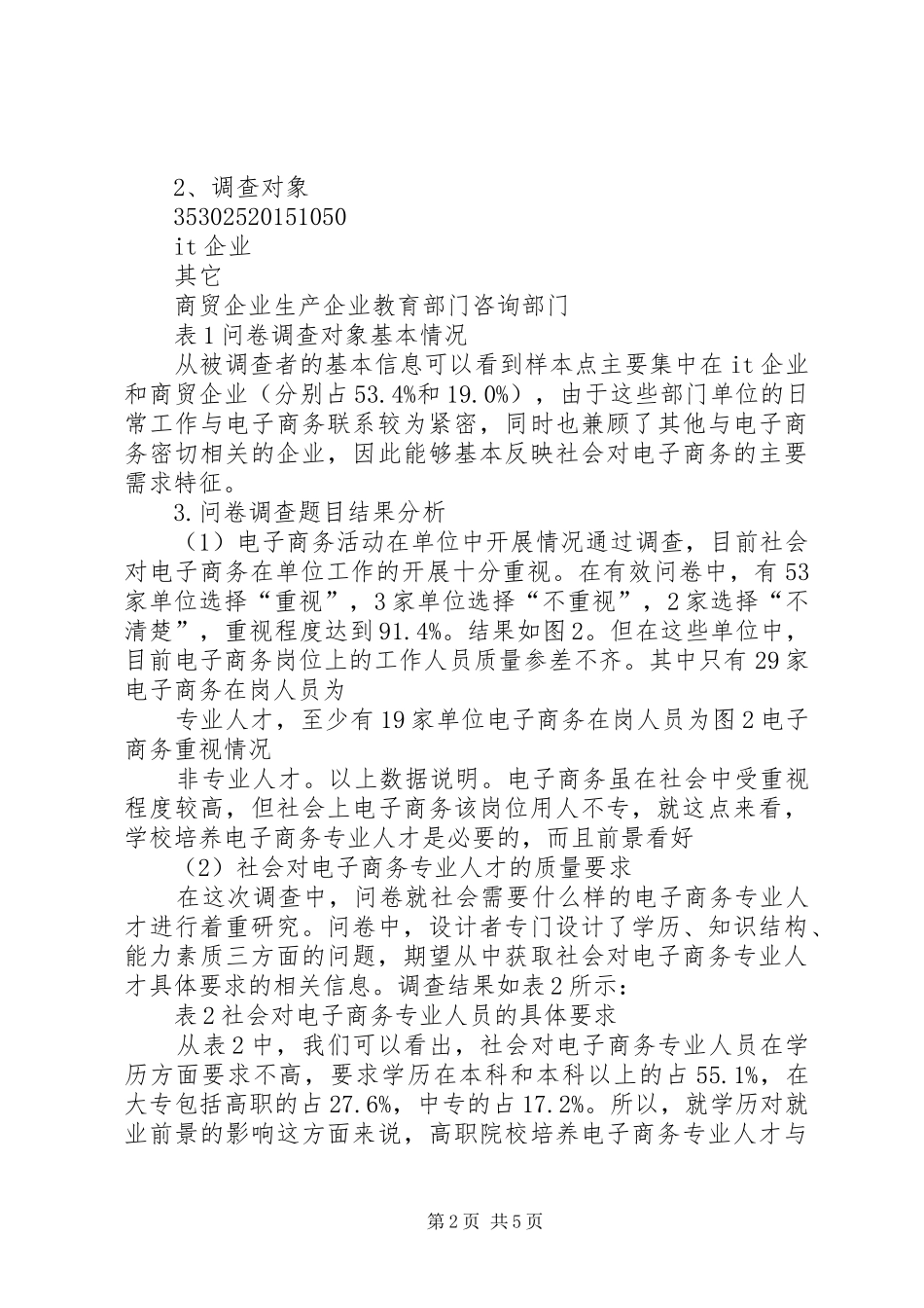 电子专业人才需求调研报告 _第2页