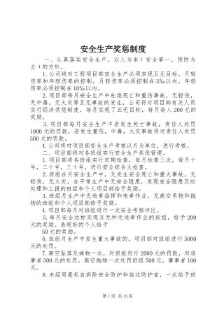 安全生产奖惩规章制度细则 (2)