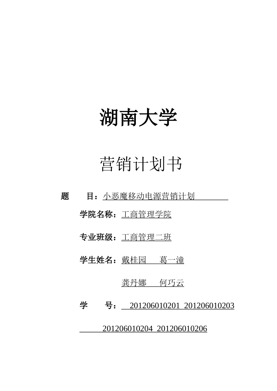 移动电源市场营销报告_第1页