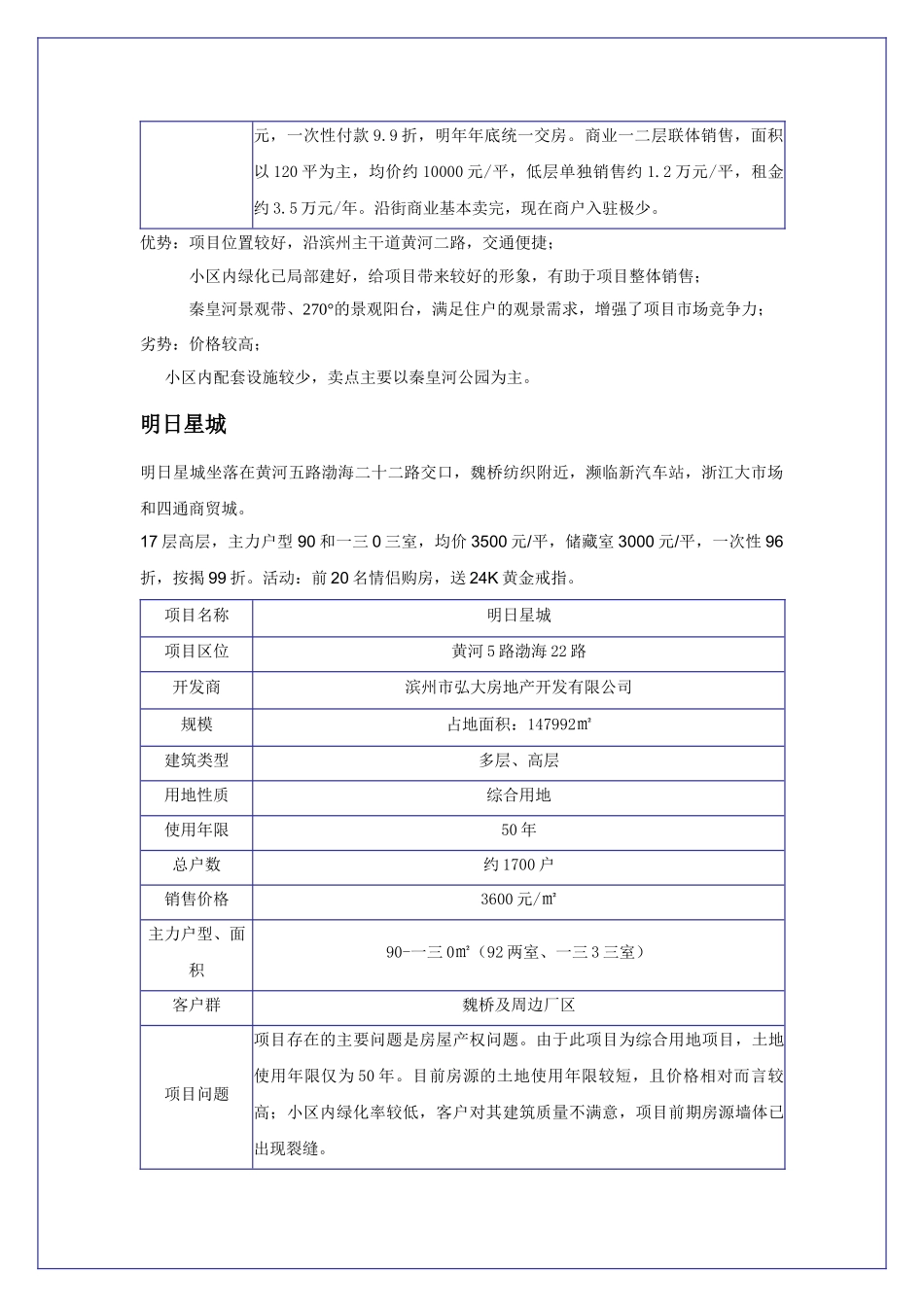 区域住宅项目市场调查_第2页