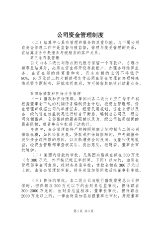 公司资金管理规章制度  (2)