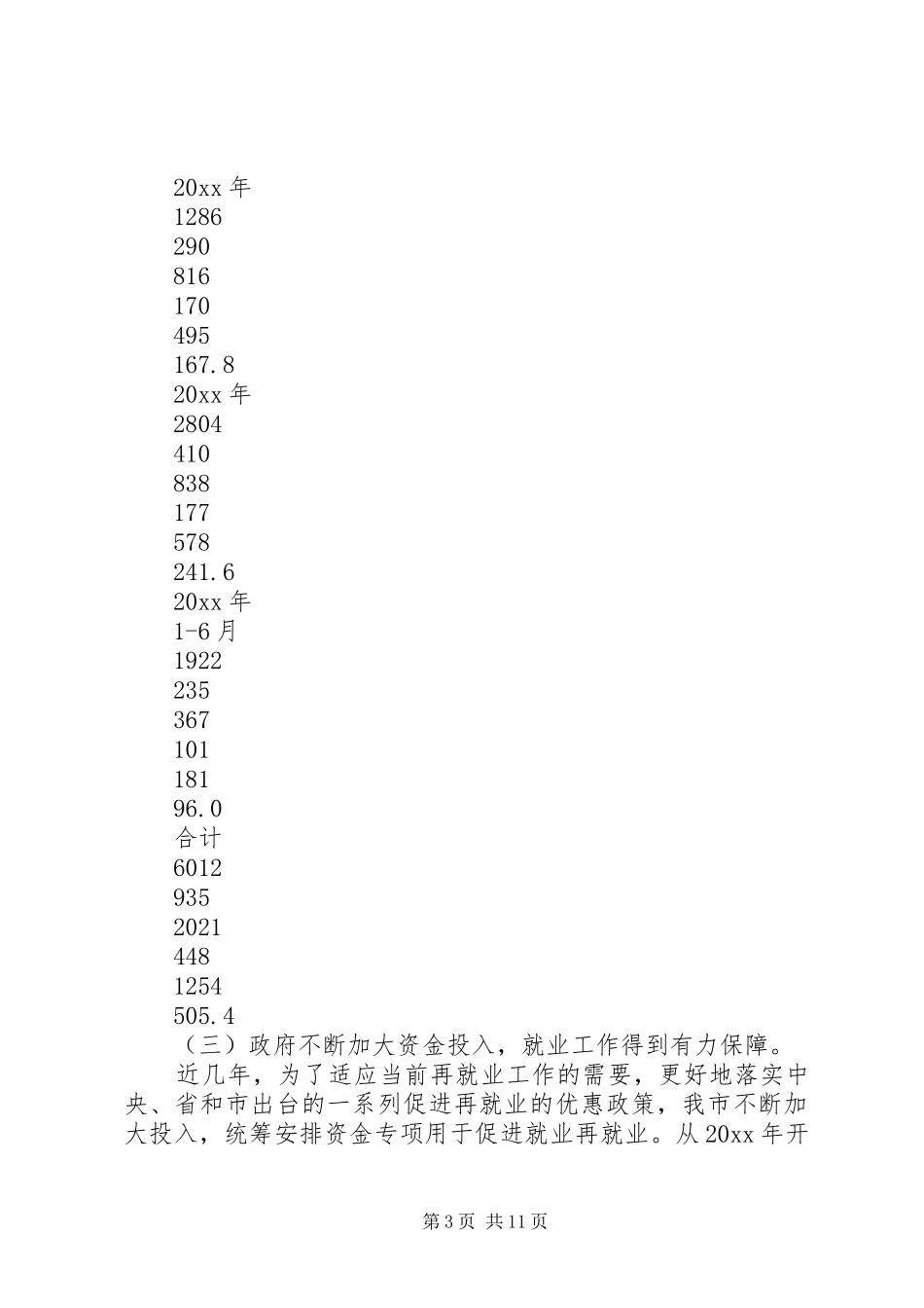 某市再就业优惠政策实施汇报材料 _第3页