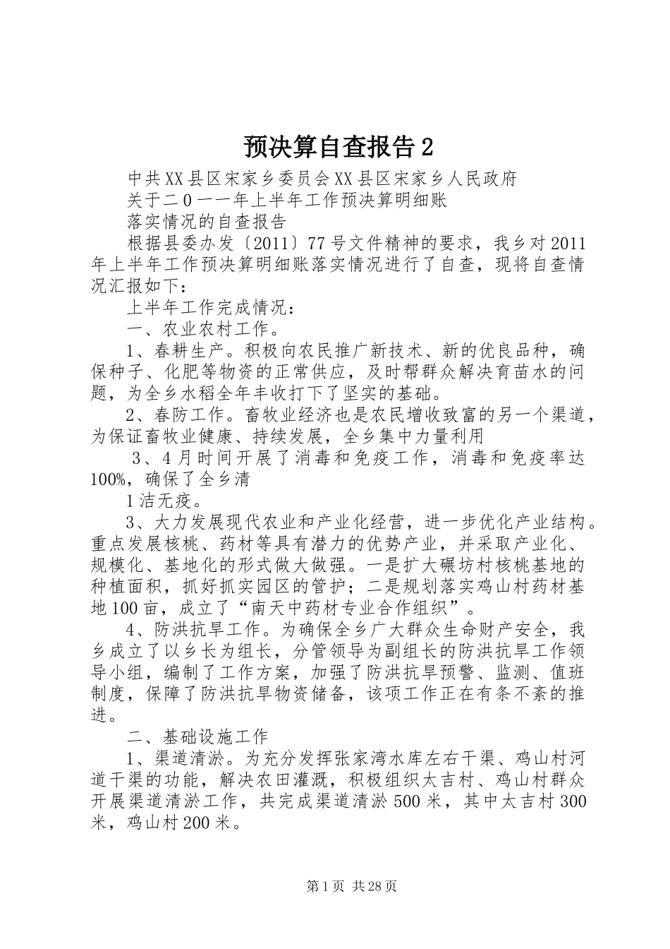 预决算自查报告2_第1页