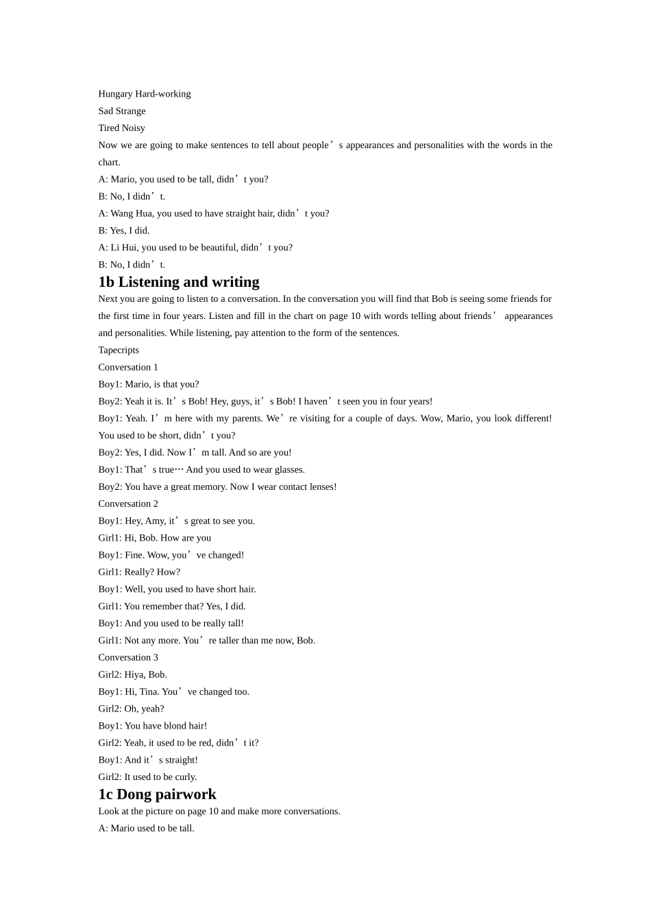 unit 2 i used to be afraid of the dark 教案（人教人课标九年级） (3)doc--初中英语 _第2页