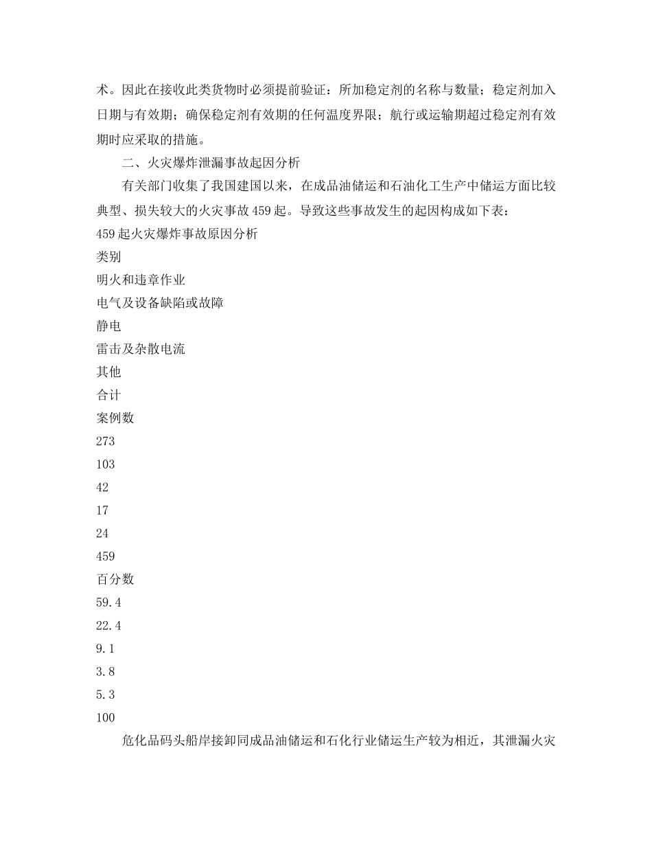 《安全管理论文》之危险化学品装卸作业事故的预防与控制 _第3页