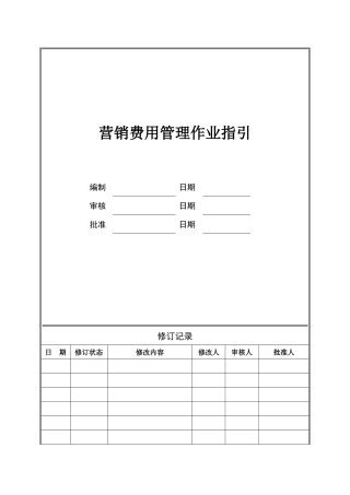 CIFI-WI-YX-001 营销费用管理作业指引