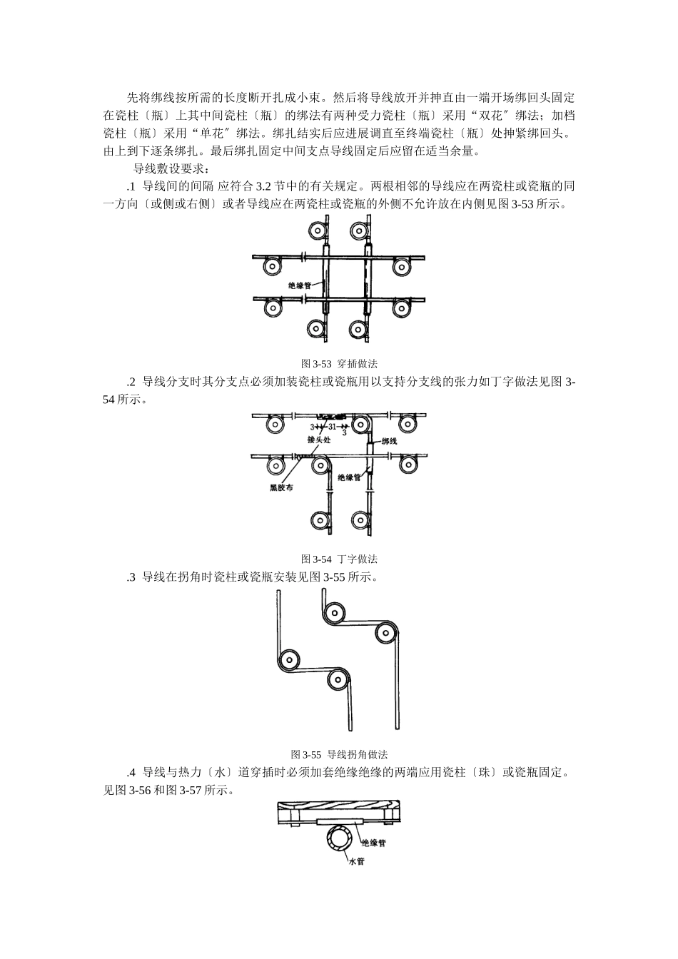 瓷柱、瓷瓶配线工艺标准_第3页