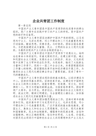 企业共青团工作规章制度细则 (2)