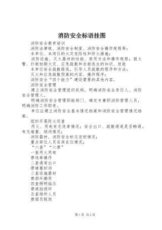消防安全标语集锦挂图