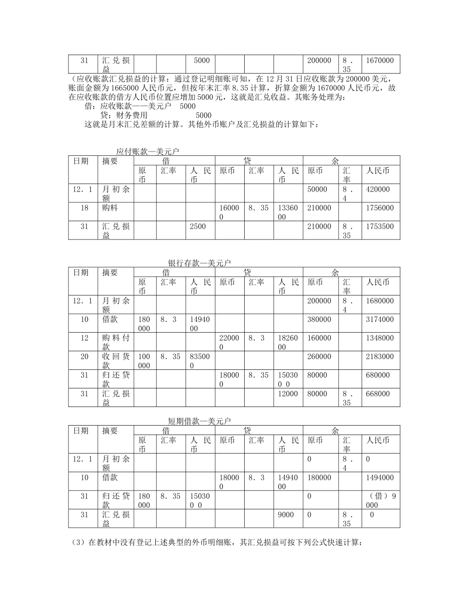 外币业务考点解析_第3页