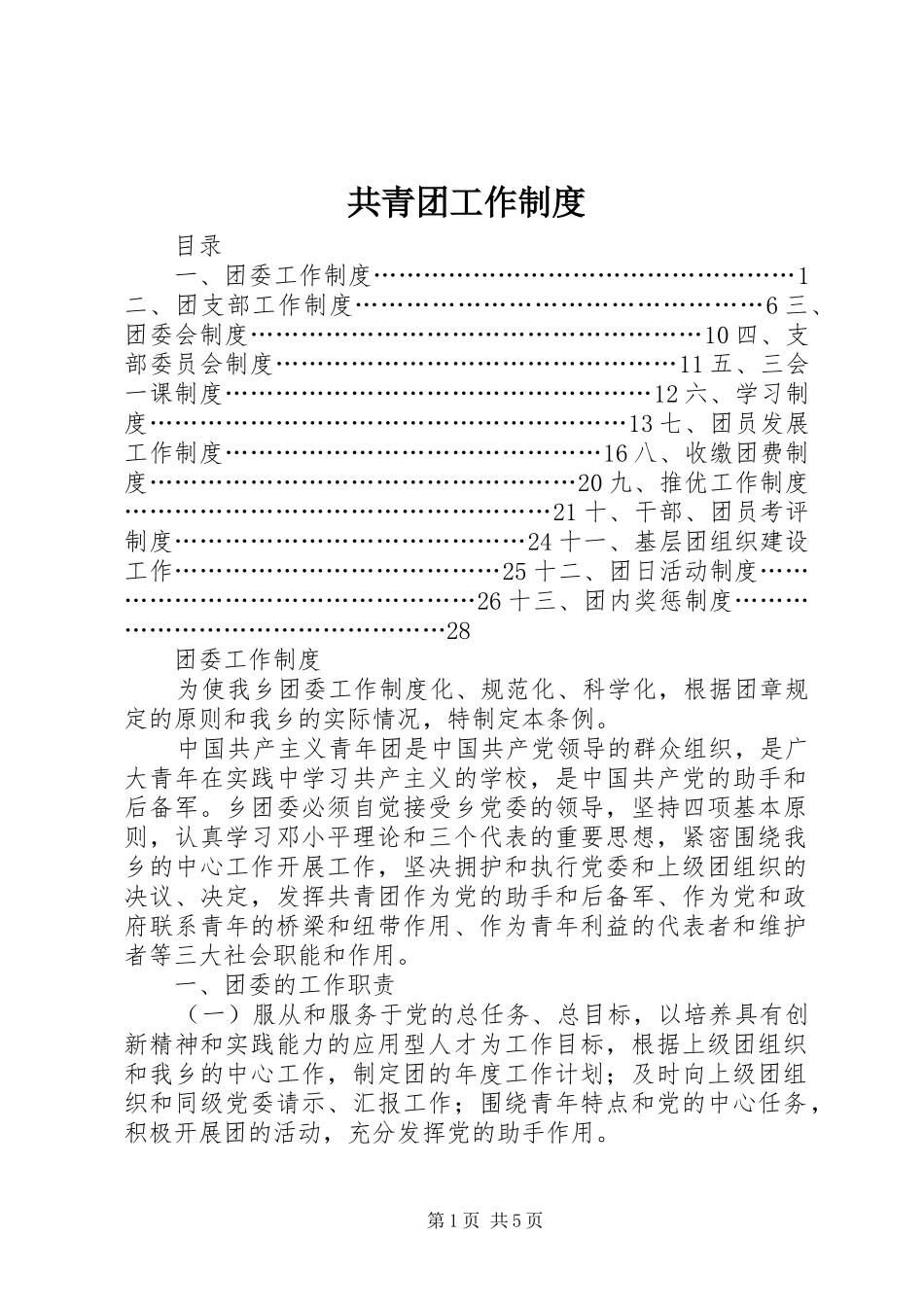 共青团工作规章制度 (2)_第1页