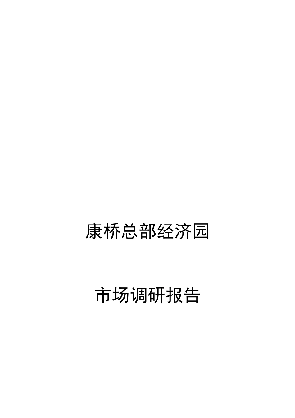 关于某经济园的市场调研报告_第1页