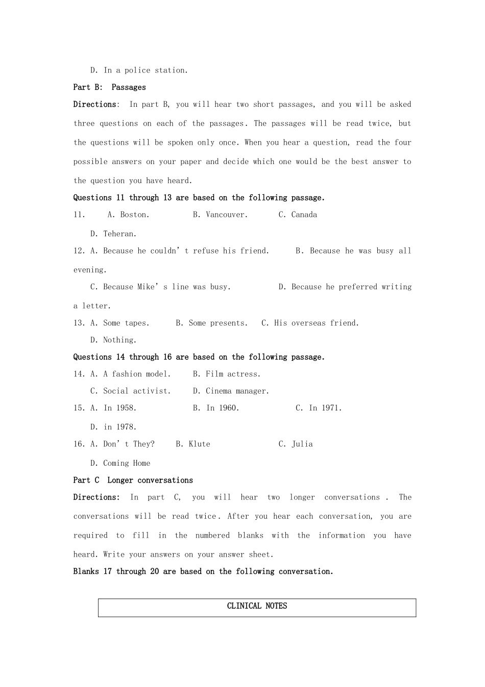 上海市控江高三英语期中试卷及答案 _第2页