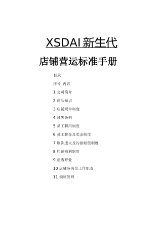 “新生代”店铺运营手册