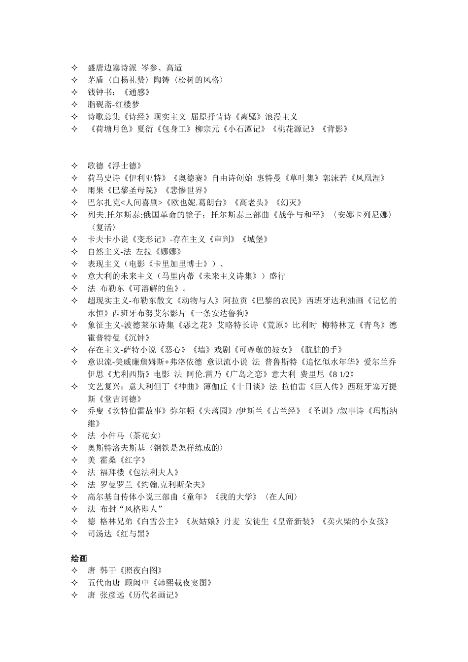 中国传媒大学艺术学考研-艺术综合(填空、简释、简答、论述)_第3页