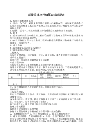 监理实施细则编制规定cxcx