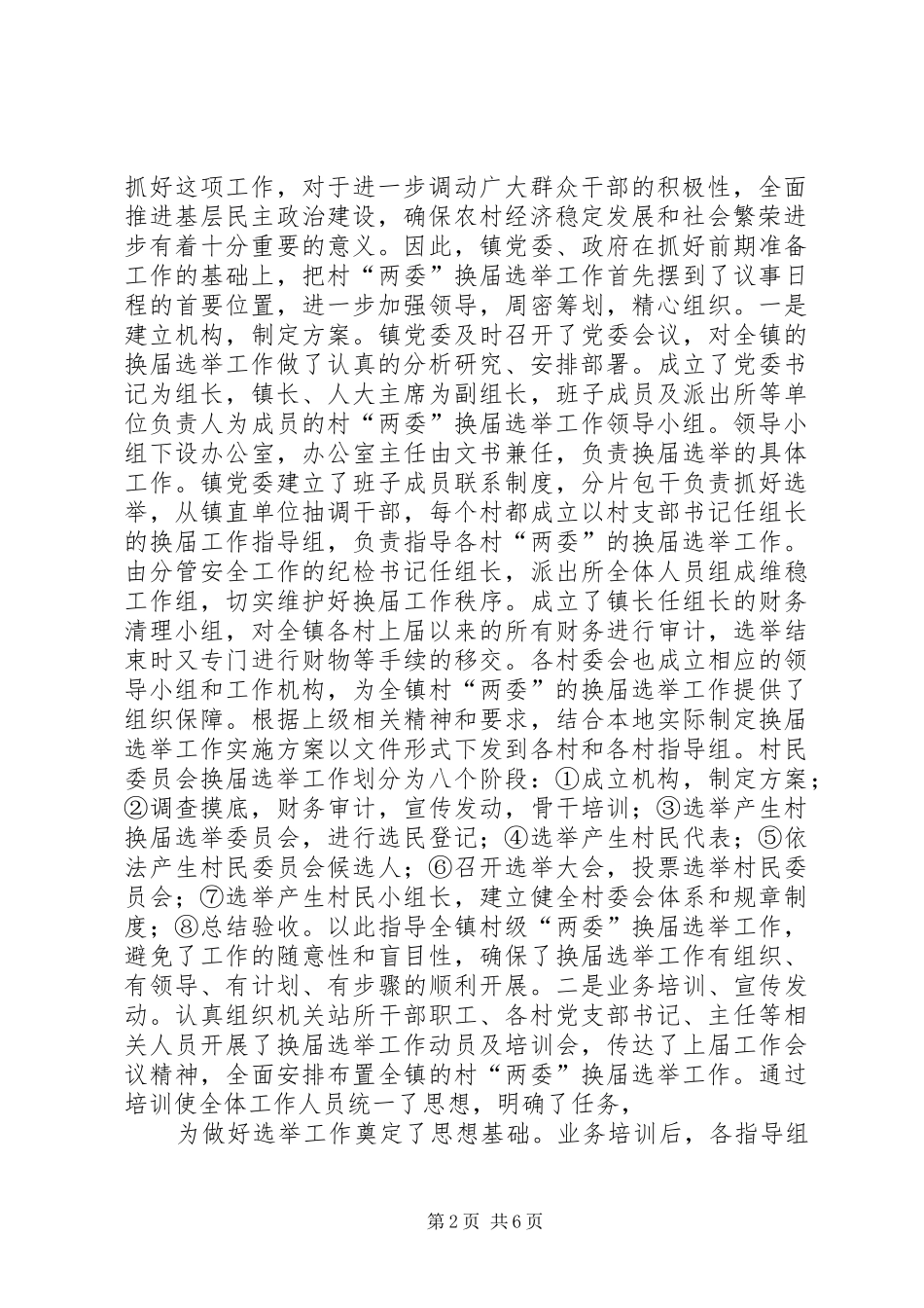 XX村“两委”换届选举调研报告 _第2页