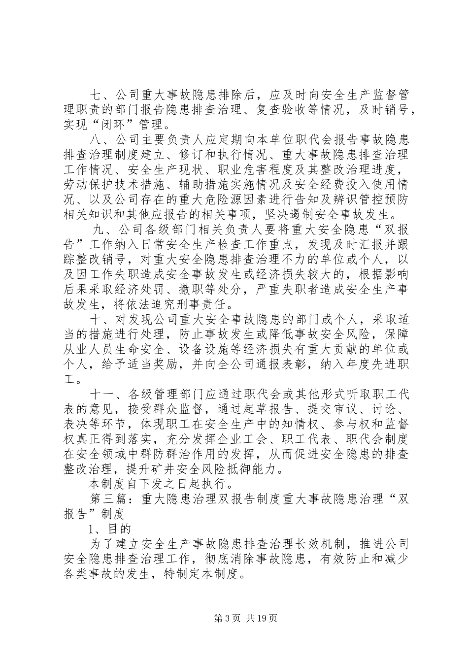 重大隐患治理报告规章制度_第3页