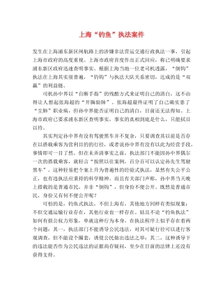 上海“钓鱼”执法案件 