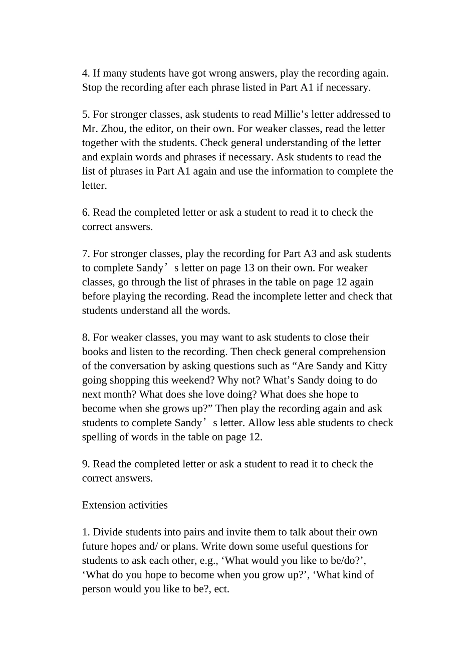 unit 1 friends 教案5 integrated skills（牛津英语八年级上）doc--初中英语 _第2页