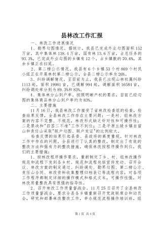 县林改工作汇报 