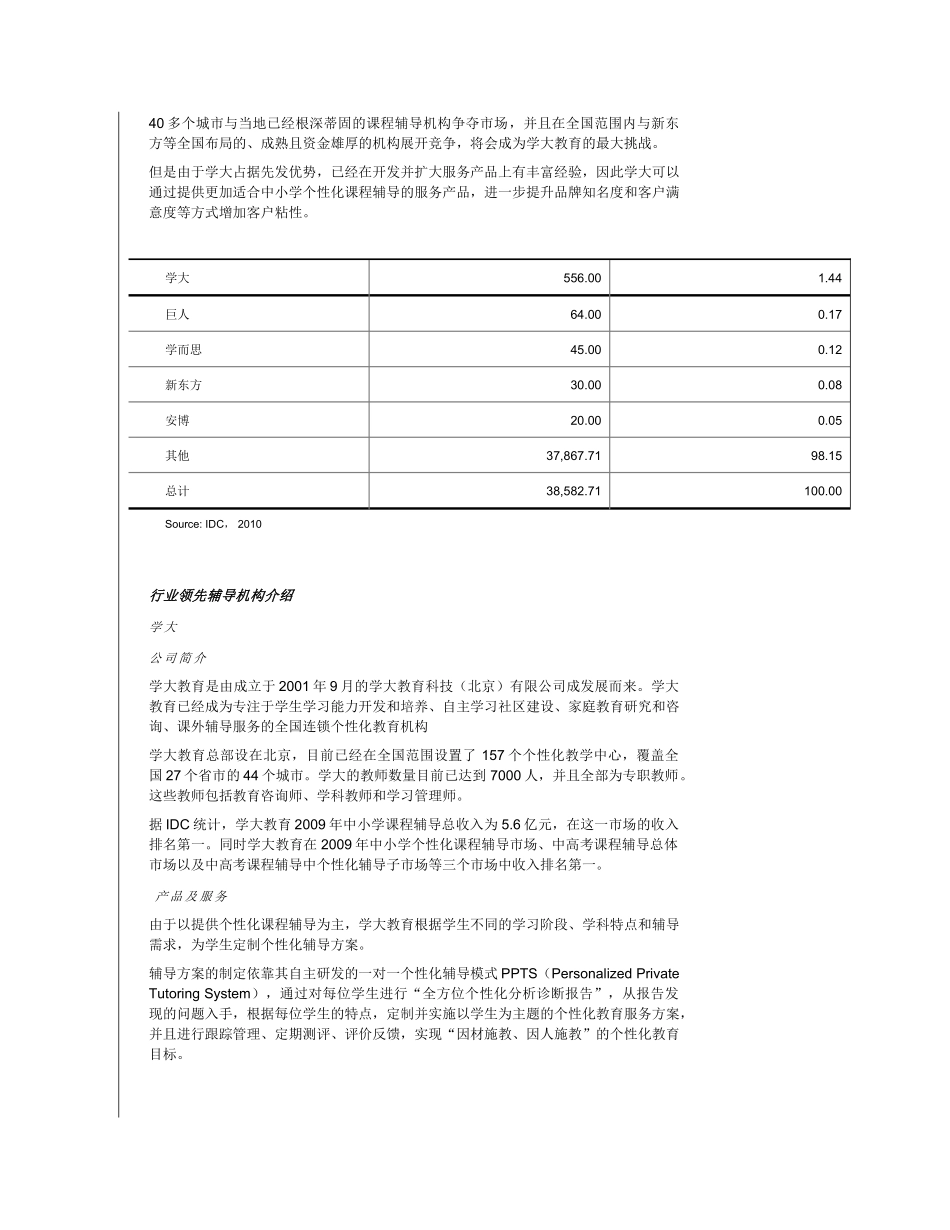 中国课外辅导市场分析与预测_第3页