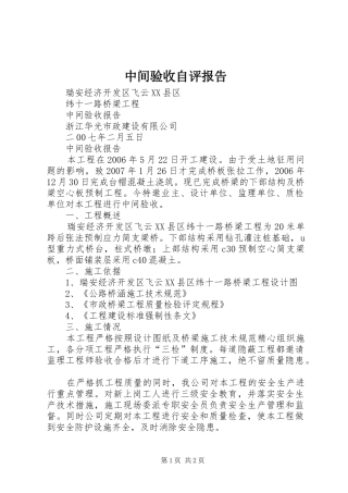 中间验收自评报告 