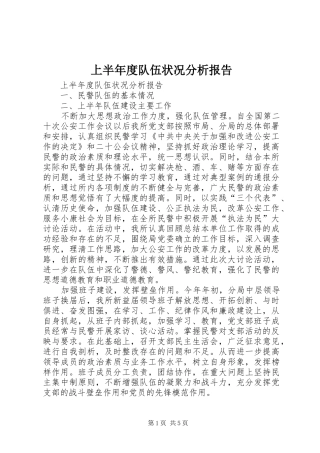 上半年度队伍状况分析报告 