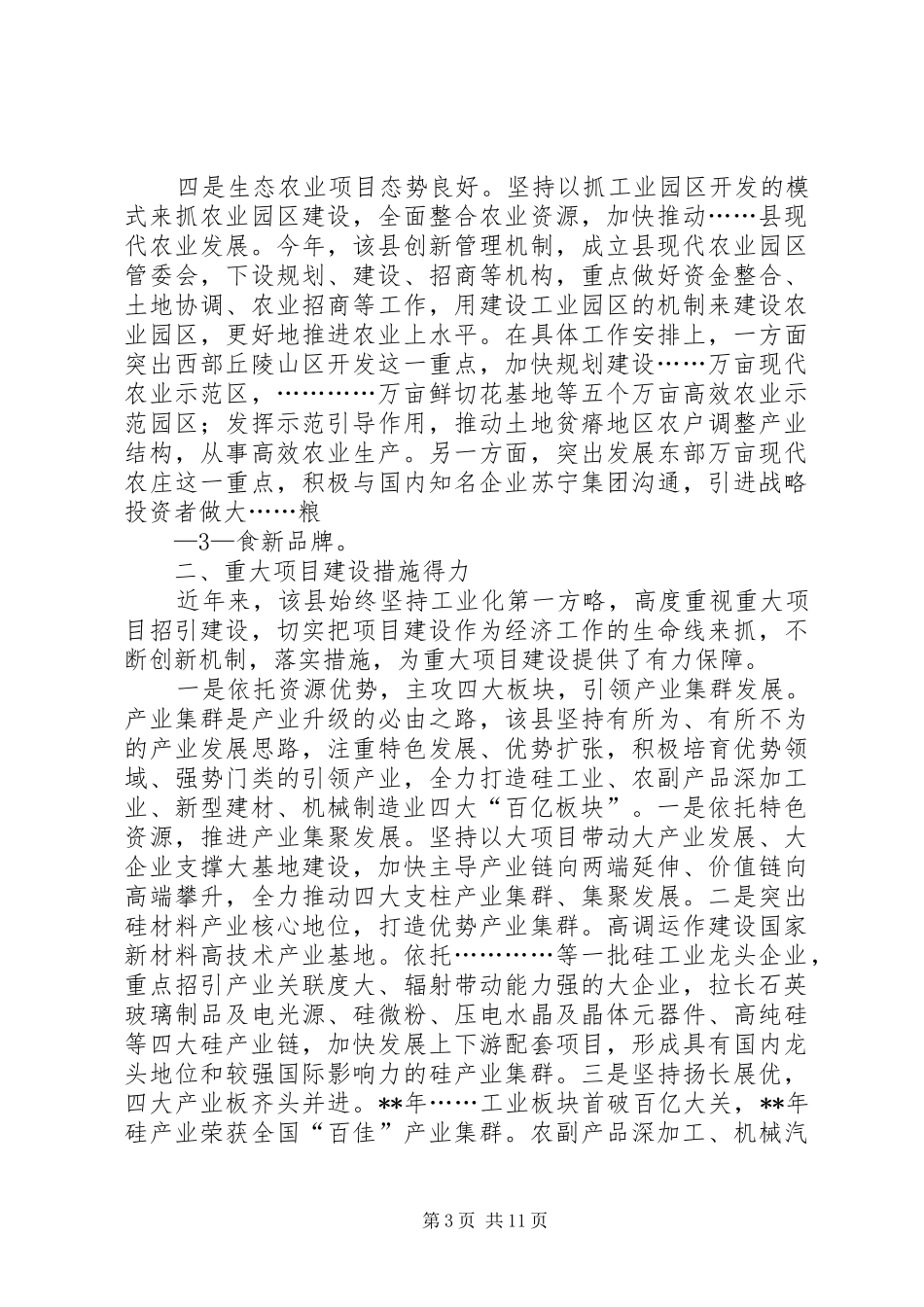 重大项目建设调研报告 _第3页