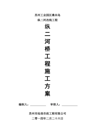 纵二河桥施工方案