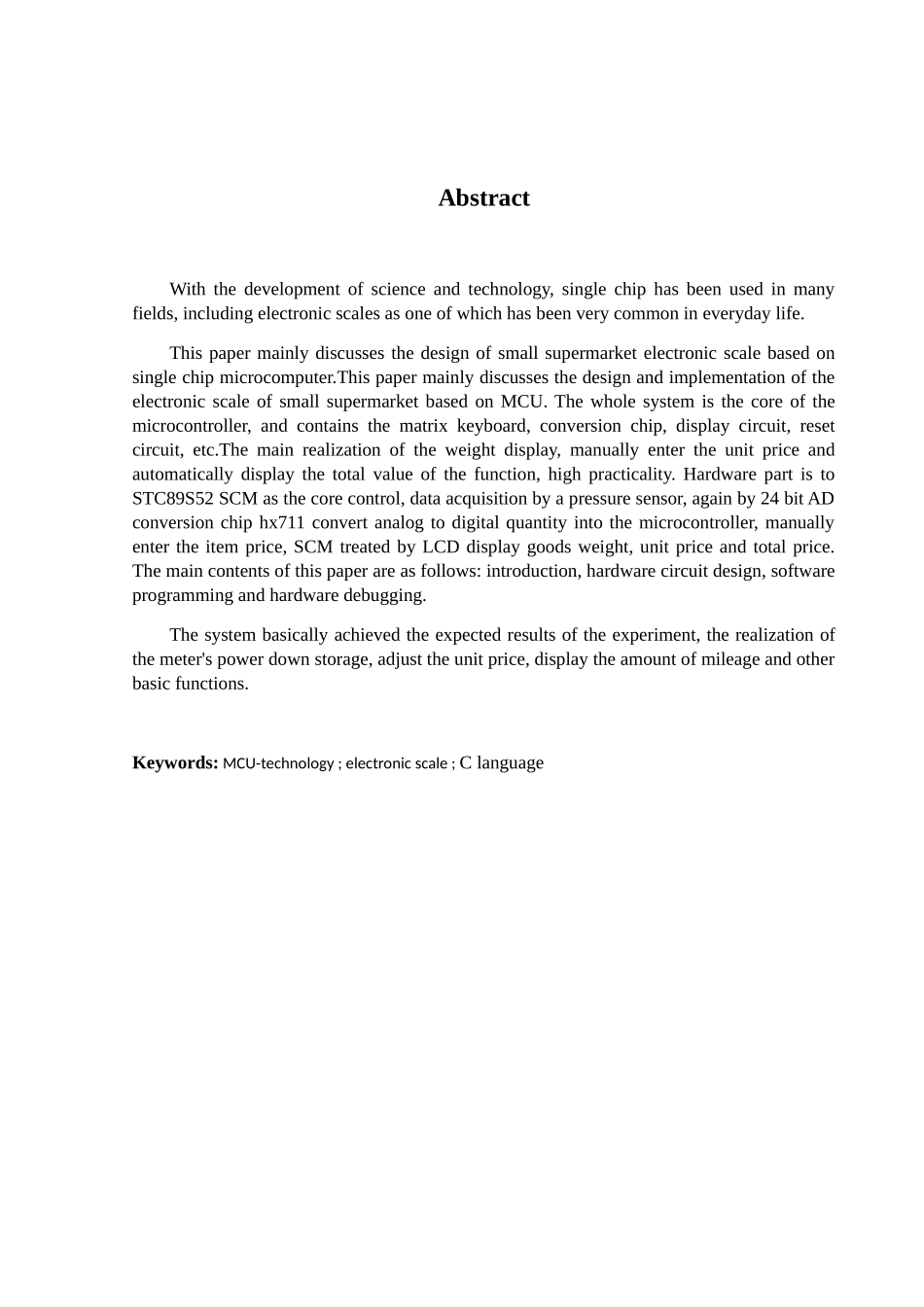 基于单片机的超市电子秤设计概述_第2页