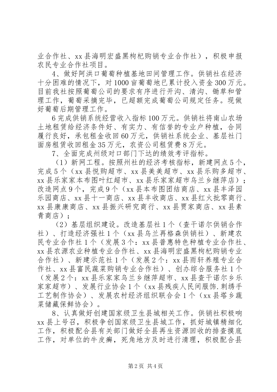 乡镇供销社年度工作总结及工作计划_第2页