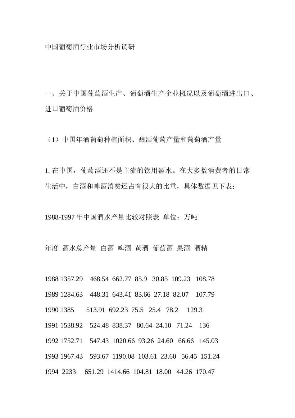 中国进口红酒市场分析_第1页