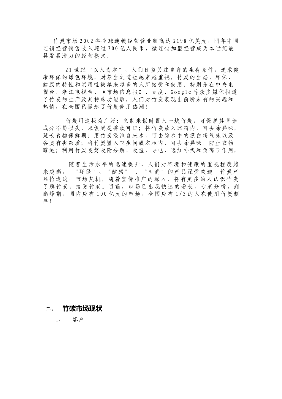 净化产品竹碳市场营销方案_第2页