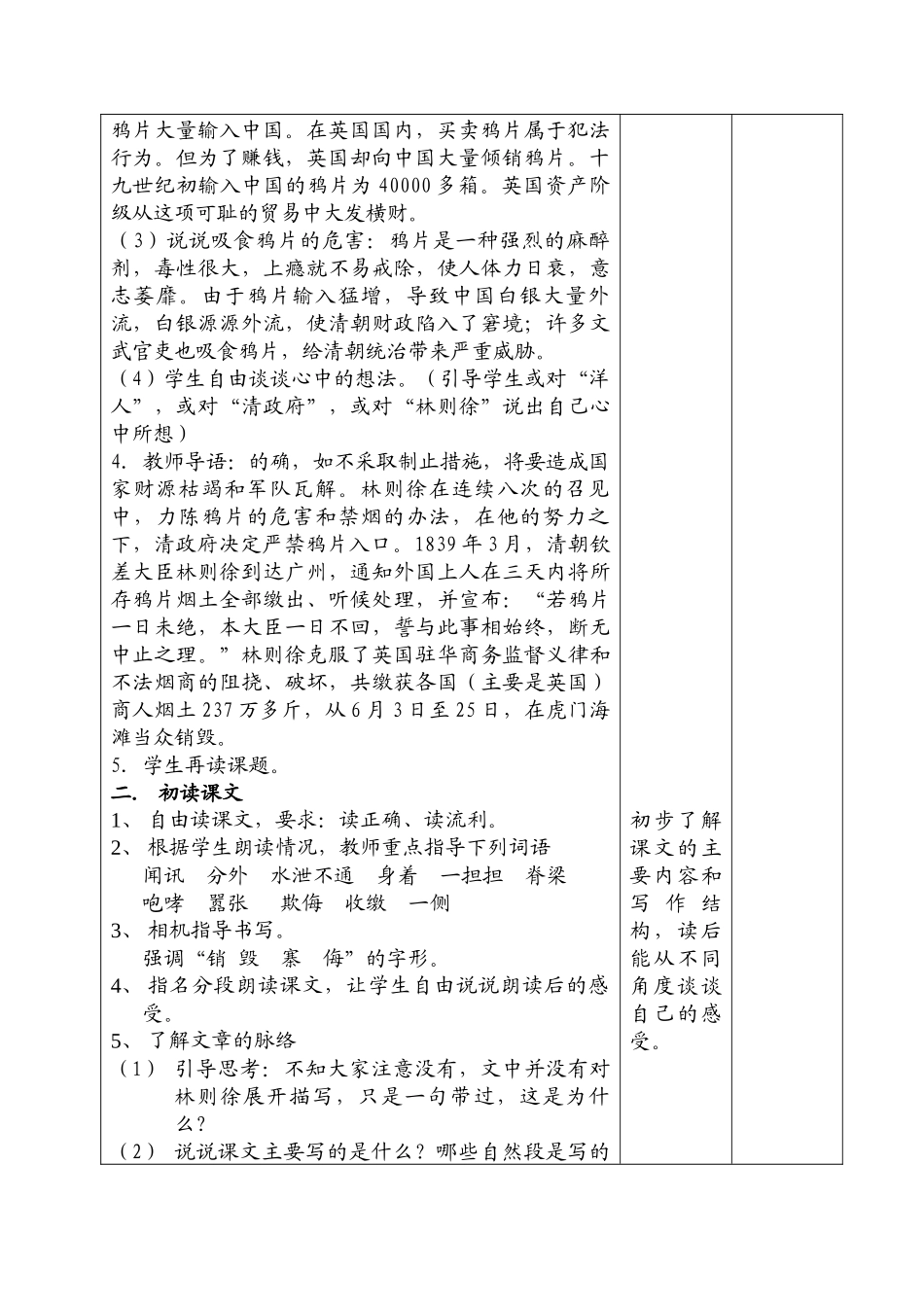 小学语文教学设计-虎门销烟_第2页