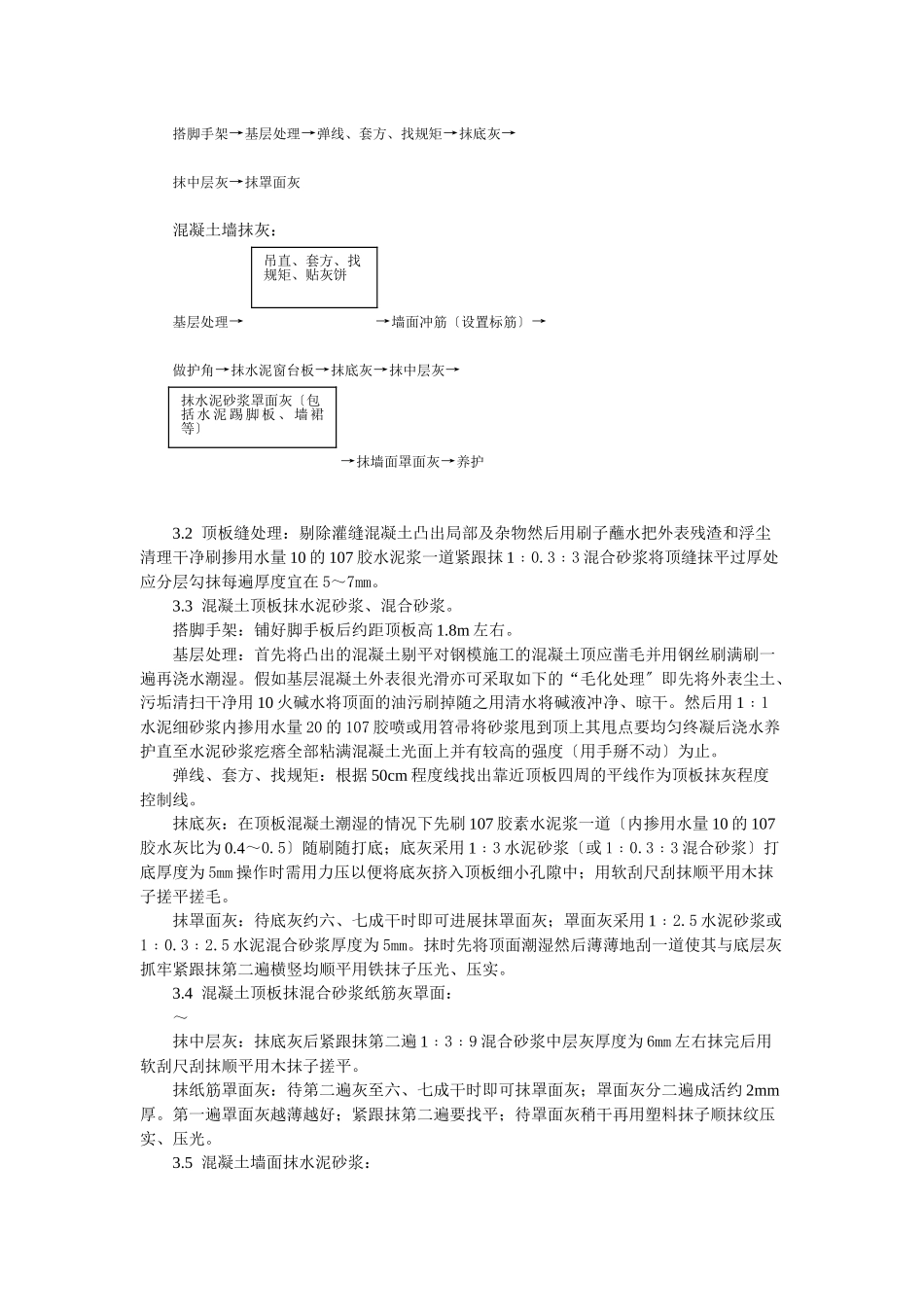 混凝土内墙、顶抹灰工艺标准_第2页