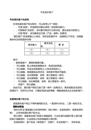 寻找潜在客户