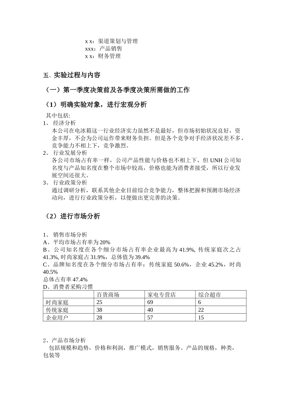 市场营销模拟实习报告样本_第2页