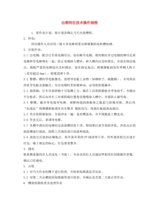 《安全操作规程》之出铜岗位技术操作规程 