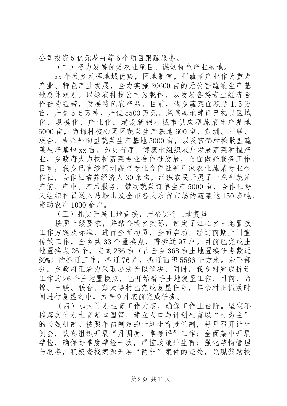 乡政府XX年终工作总结与XX年工作安排_第2页