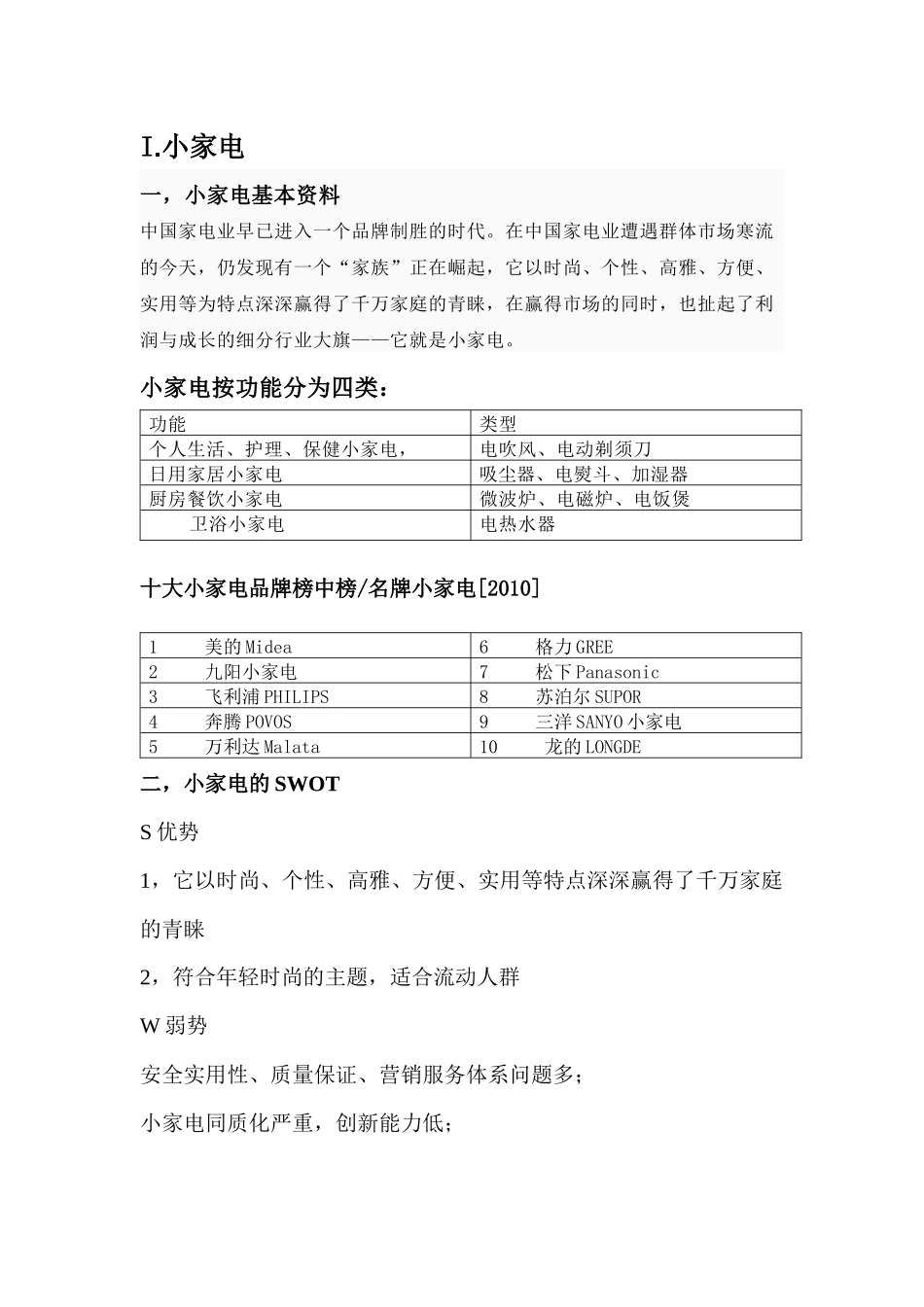 小家电市场分析报告_第2页