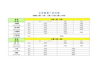 北京晚报广告刊例