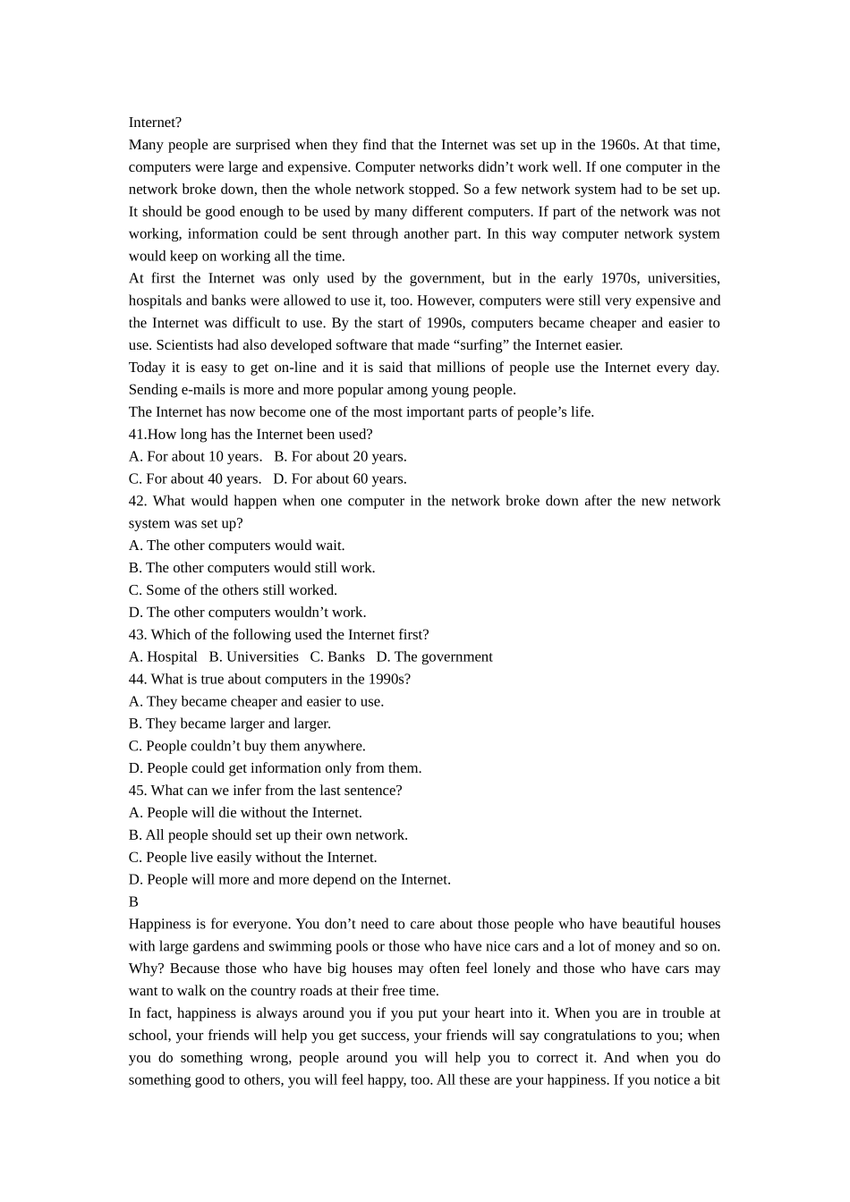 unit 1 you can write poetry 自测题（冀教版九年级下）doc--初中英语 _第3页