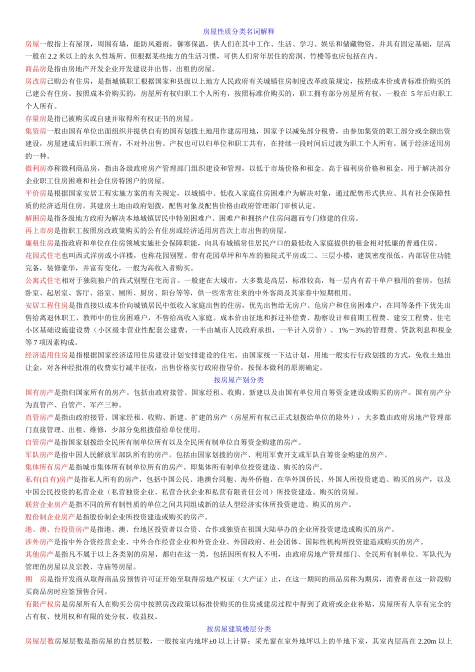 房屋专业名词_第1页