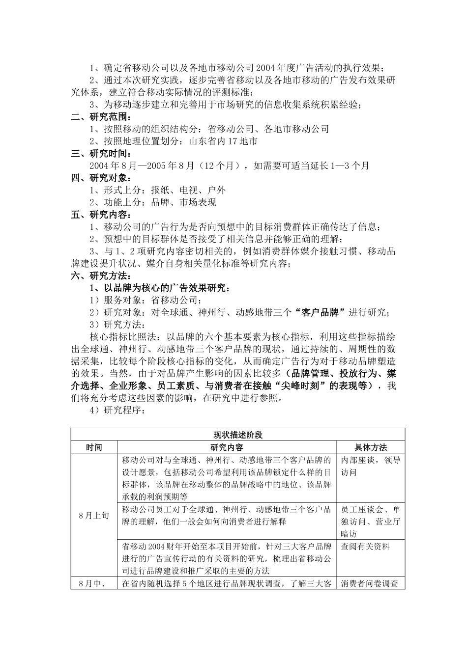 山东移动某年度广告效果研究方案_第2页