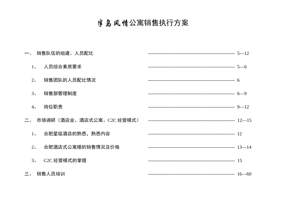 半岛风情销售执行方案_第2页