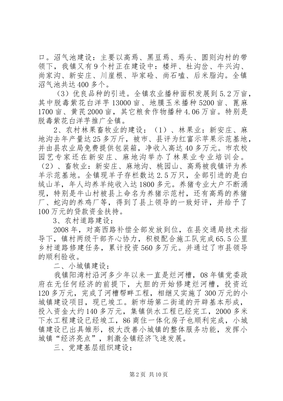 在镇XX年经济工作会议上的工作报告 _第2页