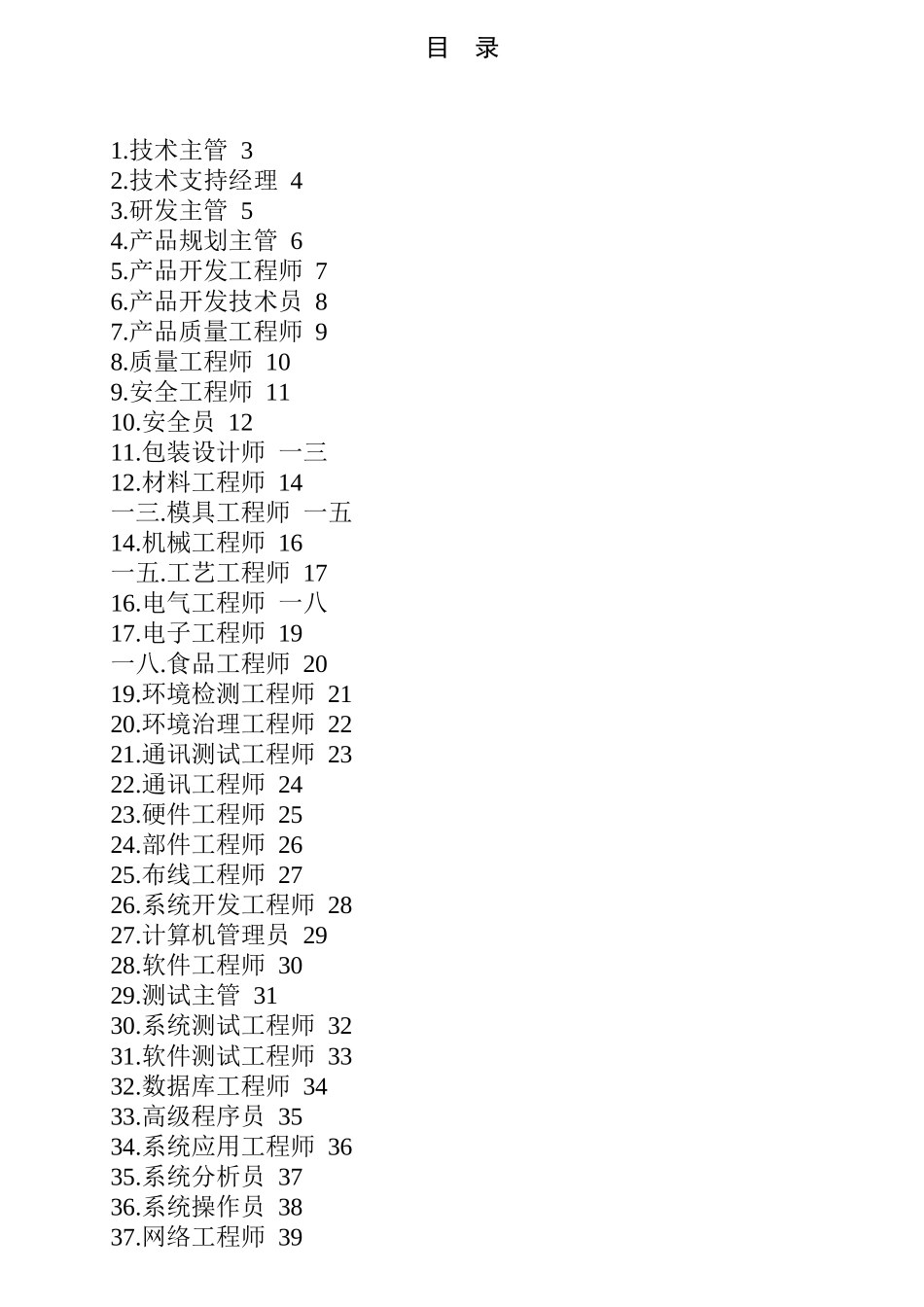 某公司职位说明书范本大全_第1页